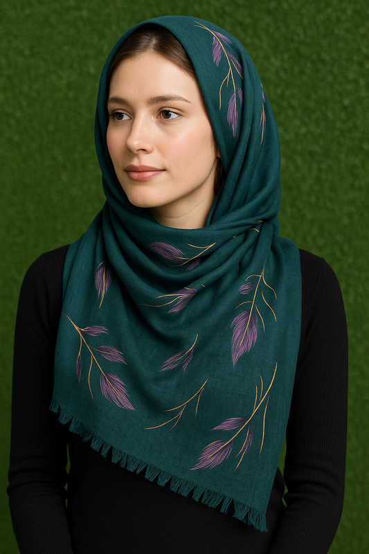 legant Feather-Print Staller – Premium Soft Weave